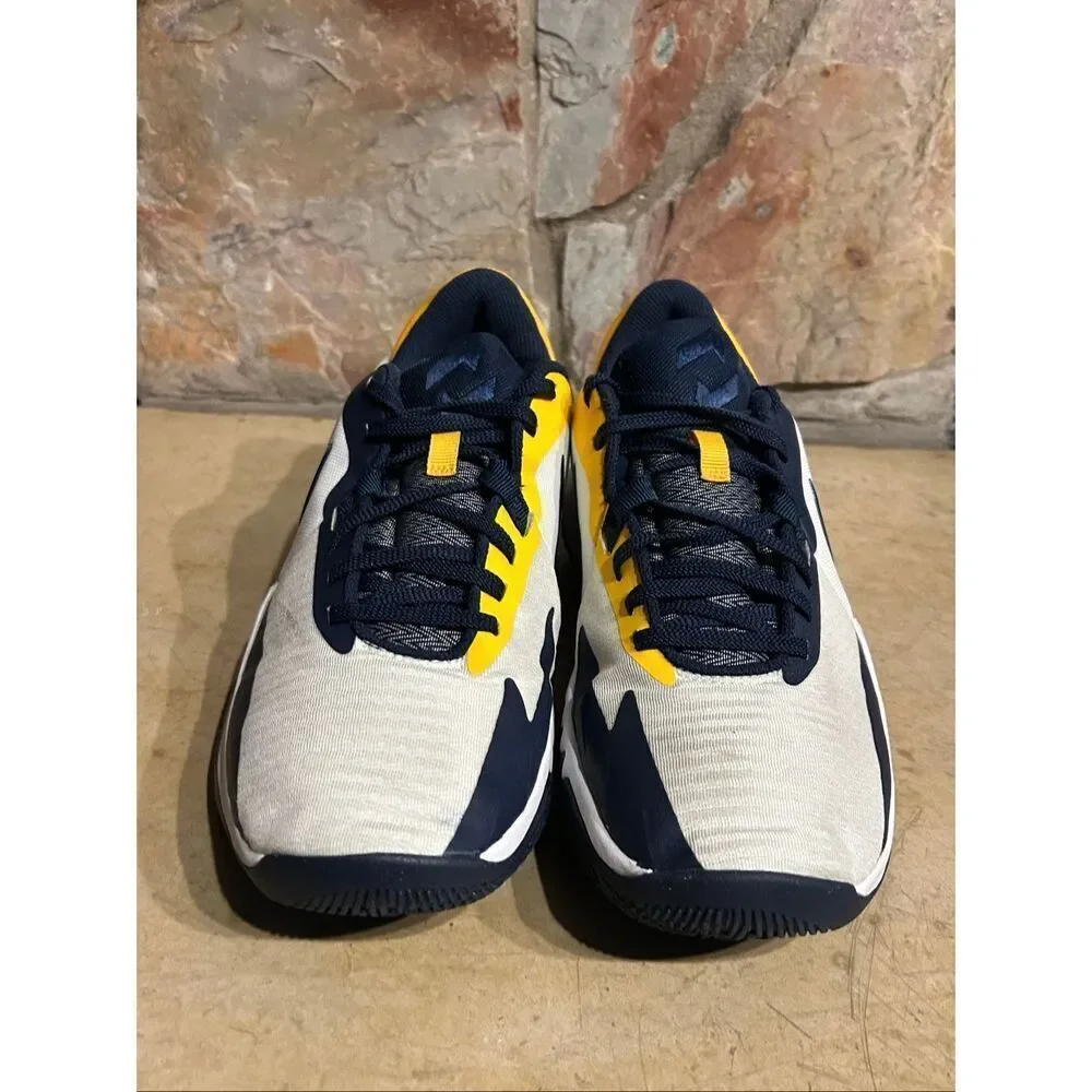 Nike Precision VI Low White Navy Gold Basketball Shoes DD9535-101 Men’s Size 9 U